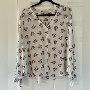 Loft long sleeve shirt with pattern